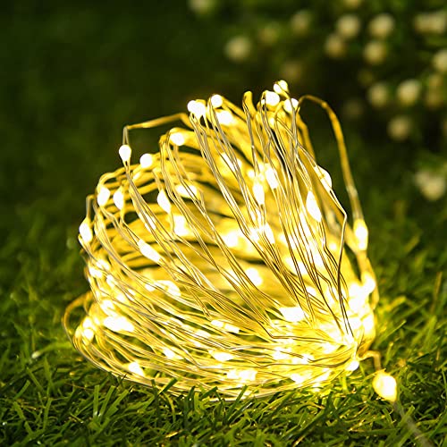Fantasee Copper Wire String Lights USB Powered LED Fairy Lights 8 Modes with Timer Remote Control for Home Bedroom Birthday Party Wedding Christmas Festival Decor (Warm White, 16.4ft 50leds) - Image 4