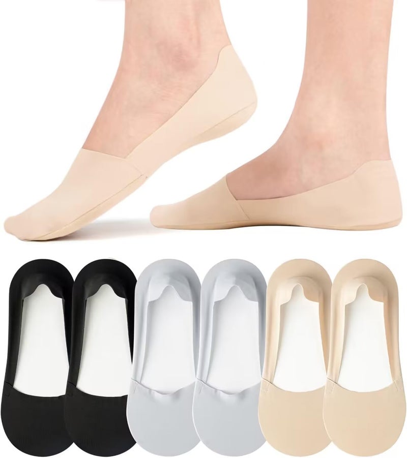 HZYH 3 Pairs Women No Show Socks, Non Slip Low Cut Invisible Liner Footies Thin  Socks For Flats Loafers Lightweight - Image 1