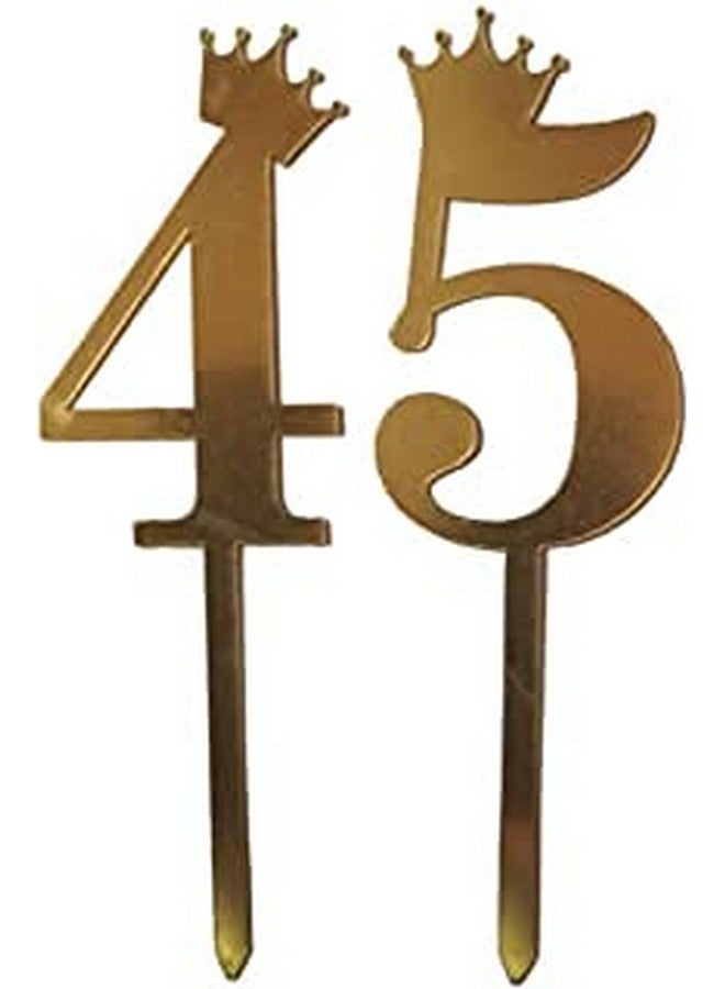 Infispace® Gold Glitter Big Size Shiny Cake Topper for Birthday, Wedding Anniversary Celebration or Theme Parties (45)