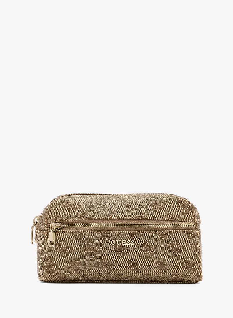 GUESS Logo Double Zip Cosmetic Bag - Image 1