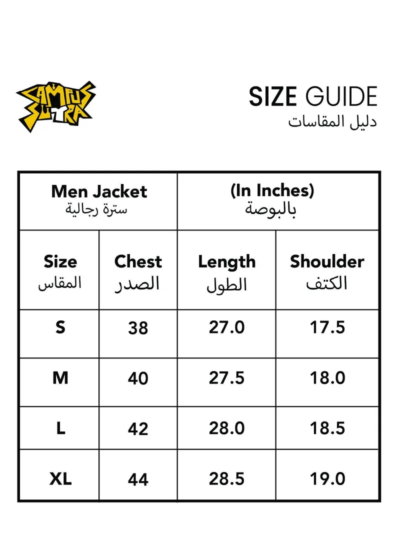 كامبوس سوترا سترة رجالية متعددة الألوان بسحاب أمامي مع جيب داخلي