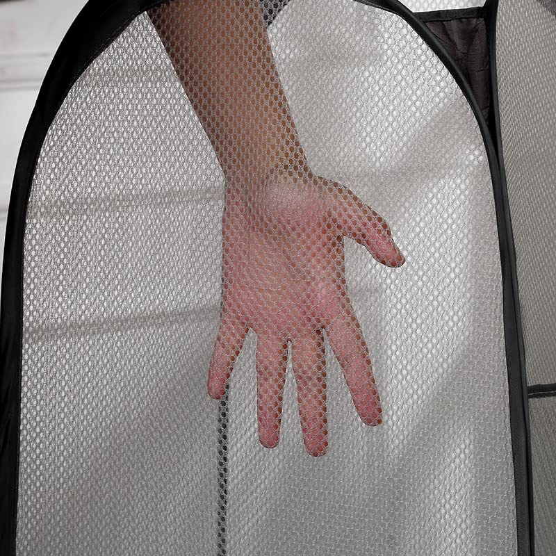BENJUNC 2 Laundry Baskets, pop-up Laundry Baskets, Foldable mesh Laundry Baskets (Each with 2 Reinforced Handles, Blue - Image 5