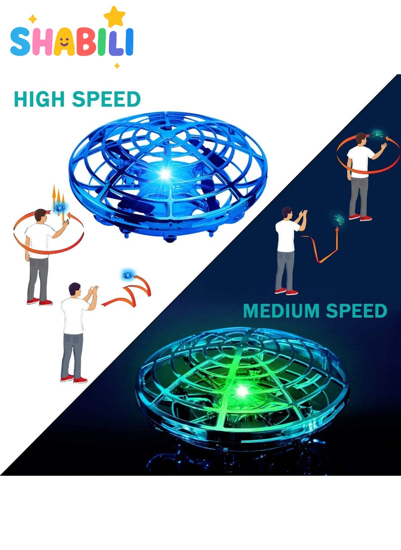 شبيلي لعبة طائرة صغيرة للأطفال بجهاز استشعار بالأشعة تحت الحمراء بتقنية التحكم اليدوي مع أضواء LED، طائرة رباعية الدوران للأولاد والبنات للعب الداخلي والخارجي – قابلة للشحن عبر USB - Image 3
