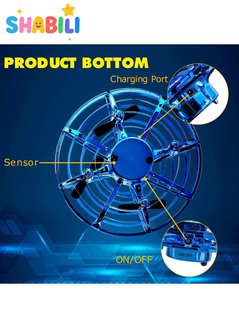 شبيلي لعبة طائرة صغيرة للأطفال بجهاز استشعار بالأشعة تحت الحمراء بتقنية التحكم اليدوي مع أضواء LED، طائرة رباعية الدوران للأولاد والبنات للعب الداخلي والخارجي – قابلة للشحن عبر USB - Image 5