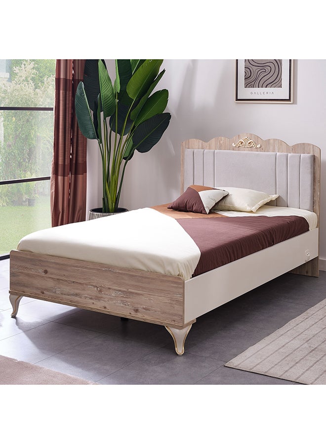 Home Box سرير توأم ذكي من ميدو مع رأس سرير مبطن - 120x200 سم - Image 1