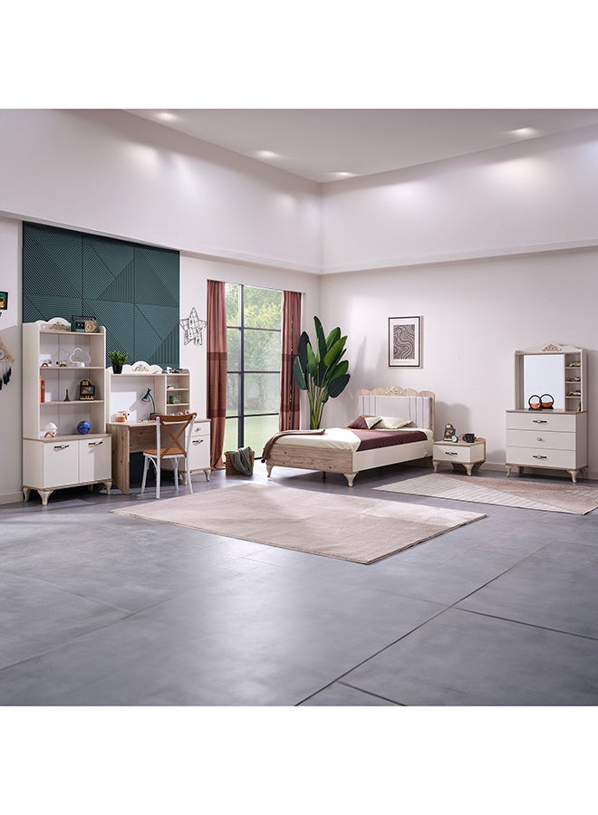 Home Box سرير توأم ذكي من ميدو مع رأس سرير مبطن - 120x200 سم - Image 2