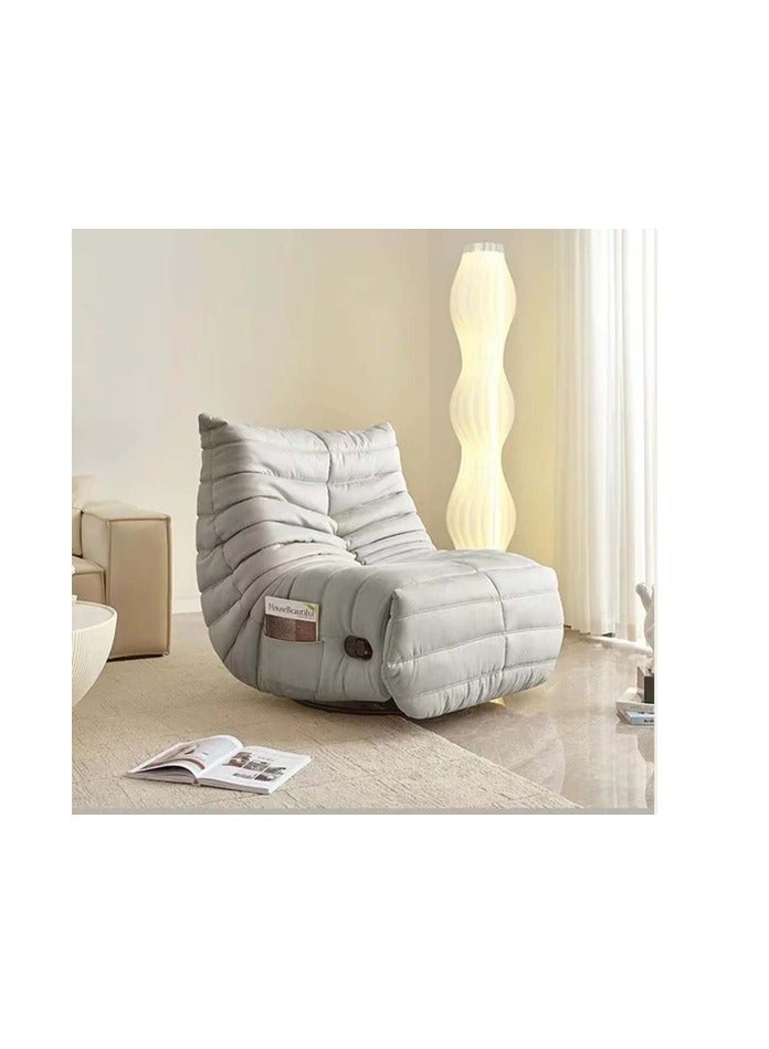 MAPLE HOME DECORATION Maple Home Recliner Sofa Chair 360°Swivel Rocking Backrest Footrest Nordic Style Single Sofa Multi -Function Caterpillar Leisure Lounge Living  Bedroom Balcony Gaming Indoor Home Theater  - Image 1
