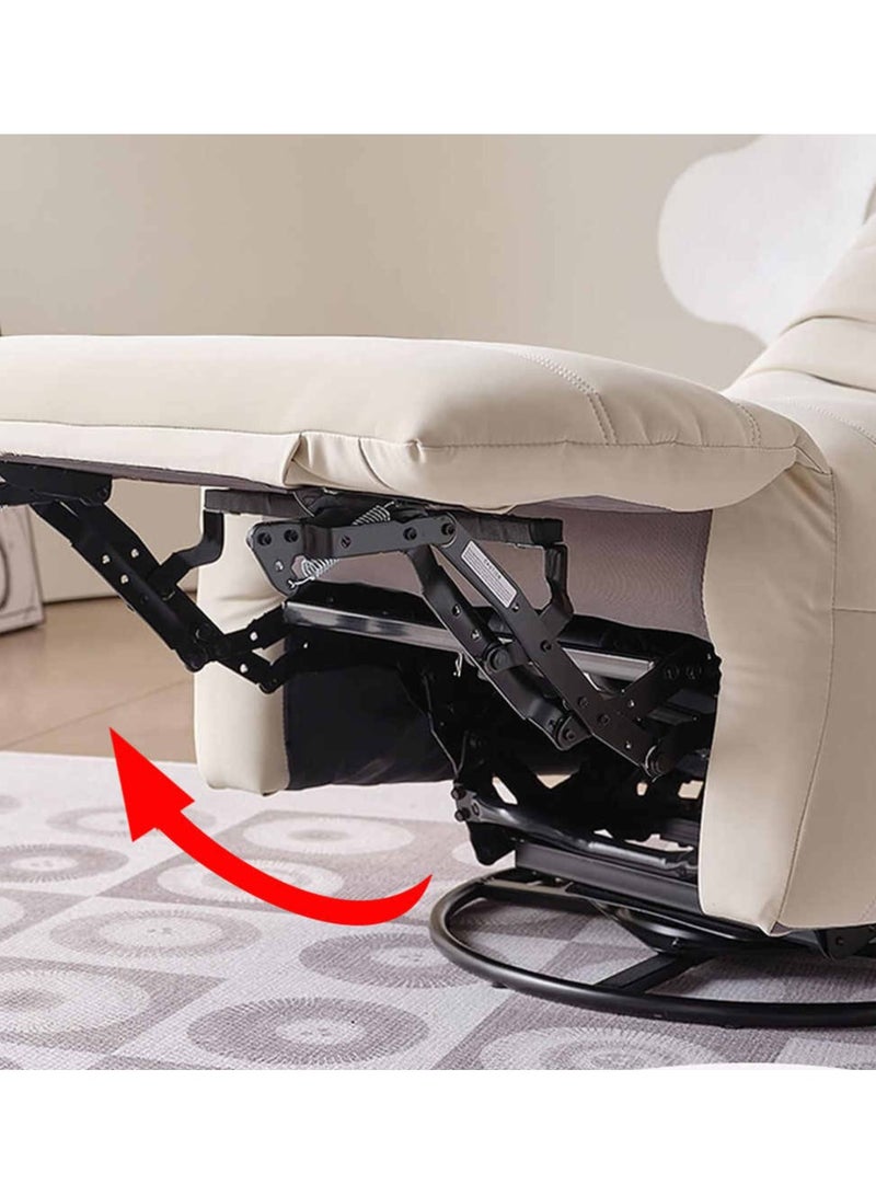 MAPLE HOME DECORATION Maple Home Recliner Sofa Chair 360°Swivel Rocking Backrest Footrest Nordic Style Single Sofa Multi -Function Caterpillar Leisure Lounge Living  Bedroom Balcony Gaming Indoor Home Theater  - Image 5