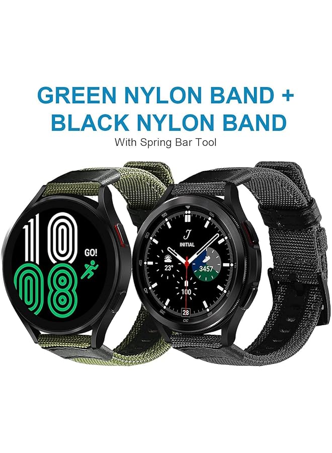 erorex Compatible Galaxy Watch 46Mm Bands Galaxy Watch 3 45Mm Band Gear S3 Bands S3 Frontier Classic Nylon 22 Mm Replacement Strap Compatible With Samsung Galaxy 46Mm 3 45Mm Gear S3 Watch 2 Pack  - Image 5