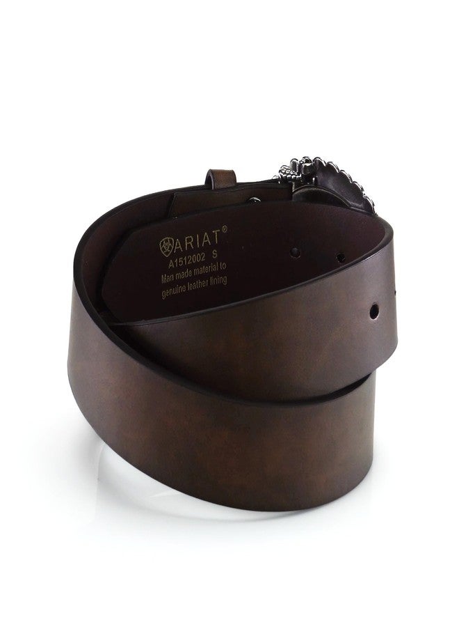 ARIAT Women's Basic Strap Turquoise Belt, Brown, Small - Image 4