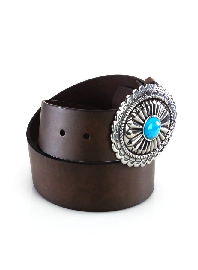 ARIAT Women's Basic Strap Turquoise Belt, Brown, Small - Image 2