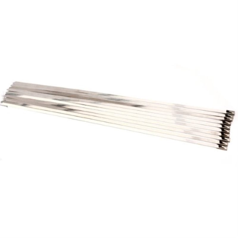 Vktech 100Pcs Stainless Steel Exhaust Wrap Coated Locking Cable Zip Ties (11.8 Inch) - Image 3