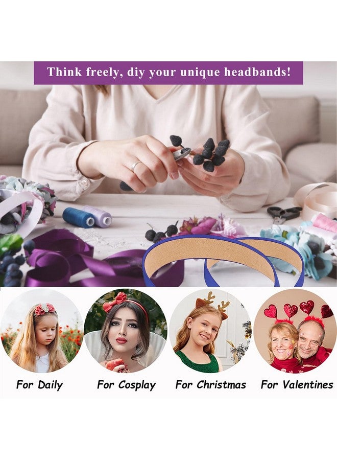 Wecoe Royal Blue Headband 1.2 Inch Wide Silk Satin Headband Women Non Slip Fashion Plain Head Band Solid Hair Band Diy Holiday Hair Accessories For Women Girls Diademas Para Mujer Gifts - Image 4