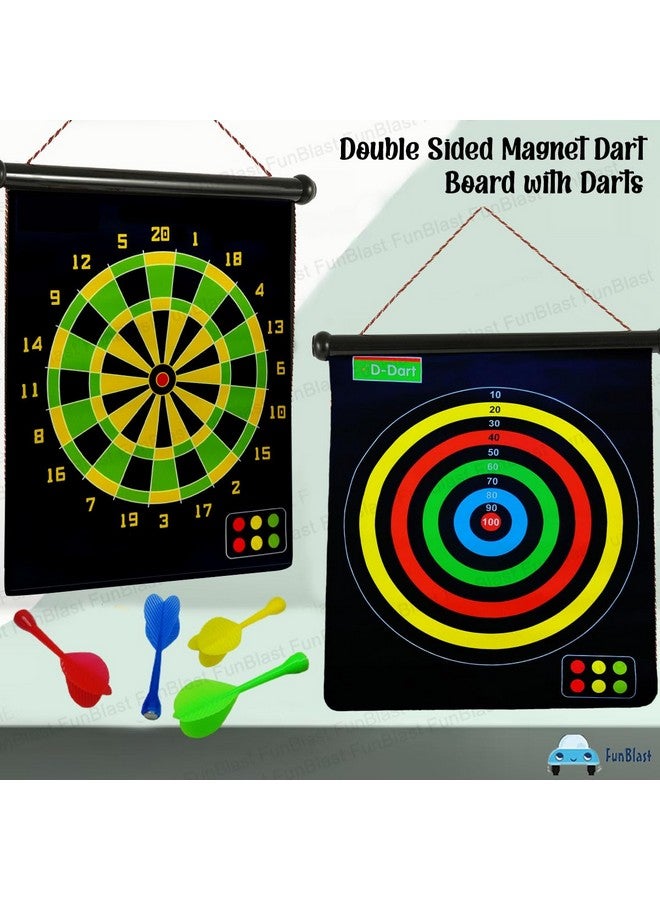 FunBlast Magnet Dart Game for Kids and Adults - Magnetic Roll Dart Game Set, Target Shooting Game, Indoor and Outdoor Magnetic Score Dartboard Kit with 4 Darts (Size - 14 Inch) - Image 3