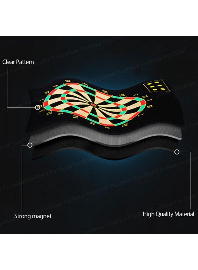 FunBlast Magnet Dart Game for Kids and Adults - Magnetic Roll Dart Game Set, Target Shooting Game, Indoor and Outdoor Magnetic Score Dartboard Kit with 4 Darts (Size - 14 Inch) - Image 5