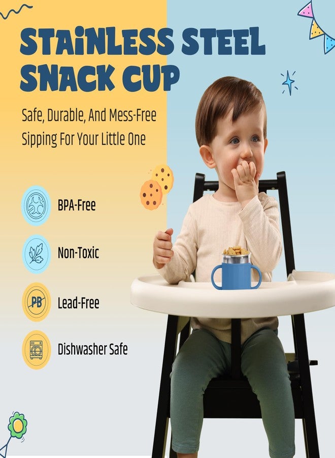 Jumble Dream Stainless Steel Baby Snack Cup for Toddlers Kids – Spill-Proof Silicone Snack Container – BPA-Free Non-Toxic Dishwasher Safe Food-Grade Stainless Steel for Baby Snacks 6m+ to 3+ Years - Image 3