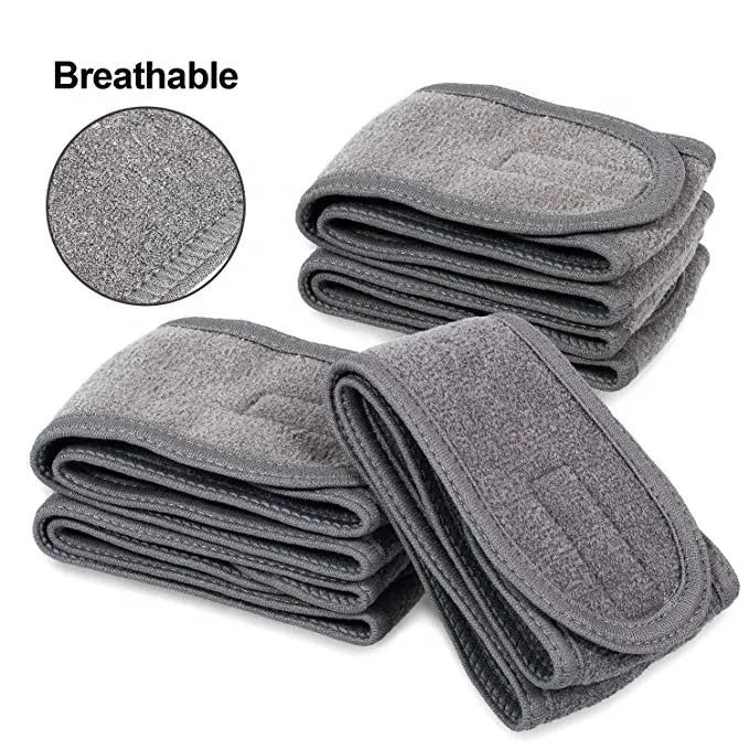 SKYZONE EXPORT SKYZONE EXPORT Facial Headband Spa Headband for Women Makeup Head Wrap Towel Terry Cloth Sport Headband Hair Band NonSlip Stretchable Adjustble Elastic Polycotton Facial Band for Shower Yoga 2PCS - Image 5