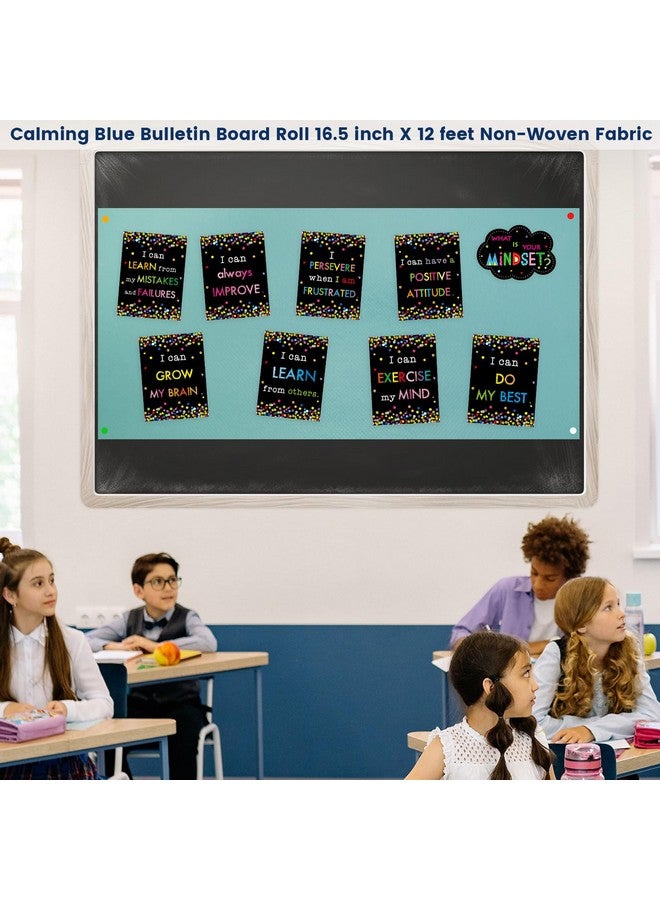 ceiba tree Calming Blue Bulletin Board Roll Non-Woven Fabric 16.5 In X 12 Ft Fun Size For Classroom Decor Decorations Greater Than Paper Back To School Teacher Supplies Essentials Must Haves - Image 5