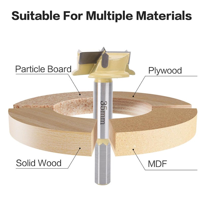 35mm Hinge Boring Bit Wood Hole Cutter Auger Opener Woodworking Boring Bit Hinge Hole Saw Rotary Cutting Tool - Image 5