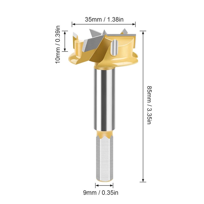 35mm Hinge Boring Bit Wood Hole Cutter Auger Opener Woodworking Boring Bit Hinge Hole Saw Rotary Cutting Tool - Image 2