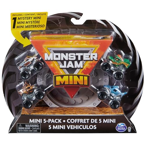 Monster Jam, Official Mini 5-Pack with Mystery Collectible Monster Truck, 1:87 Scale, Kids Toys for Boys and Girls Ages 3 and up - Image 1