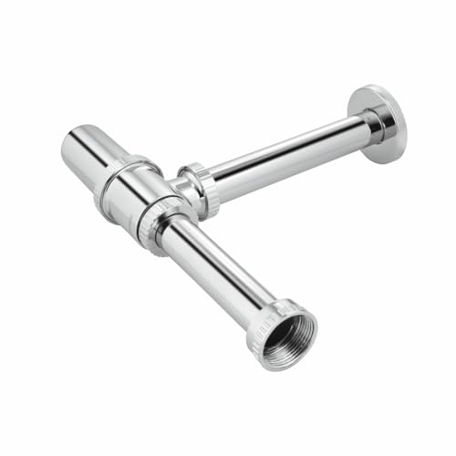 Johnson Bathrooms Johnson ABS Bottle Trap for Wash Basin with 190 mm Outlet Pipe | ABS Material | Chrome Plated Glossy Finish with Wall Flange | Anti Cockroach Trap | 1 Year Warranty (Pack of 1) - Image 1