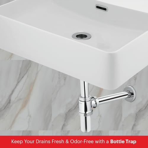 Johnson Bathrooms Johnson ABS Bottle Trap for Wash Basin with 190 mm Outlet Pipe | ABS Material | Chrome Plated Glossy Finish with Wall Flange | Anti Cockroach Trap | 1 Year Warranty (Pack of 1) - Image 2
