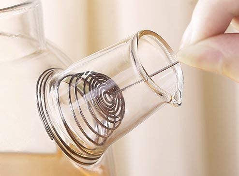 1000ml Borosilicate Glass Juice Pitcher with Airtight Wooden Lid and Silicone Seal Durable and Stylish Beverage Container  - Image 2