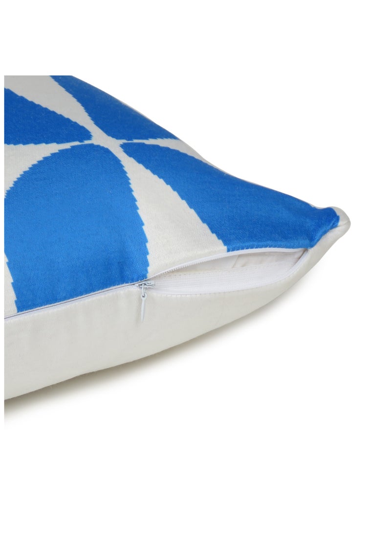 Oussum Floral Decorative Blue Throw Pillow Covers Set of 2 For Bed Room Office Home Sofa Home Decoration (16 X 16 Inch)  - Image 2