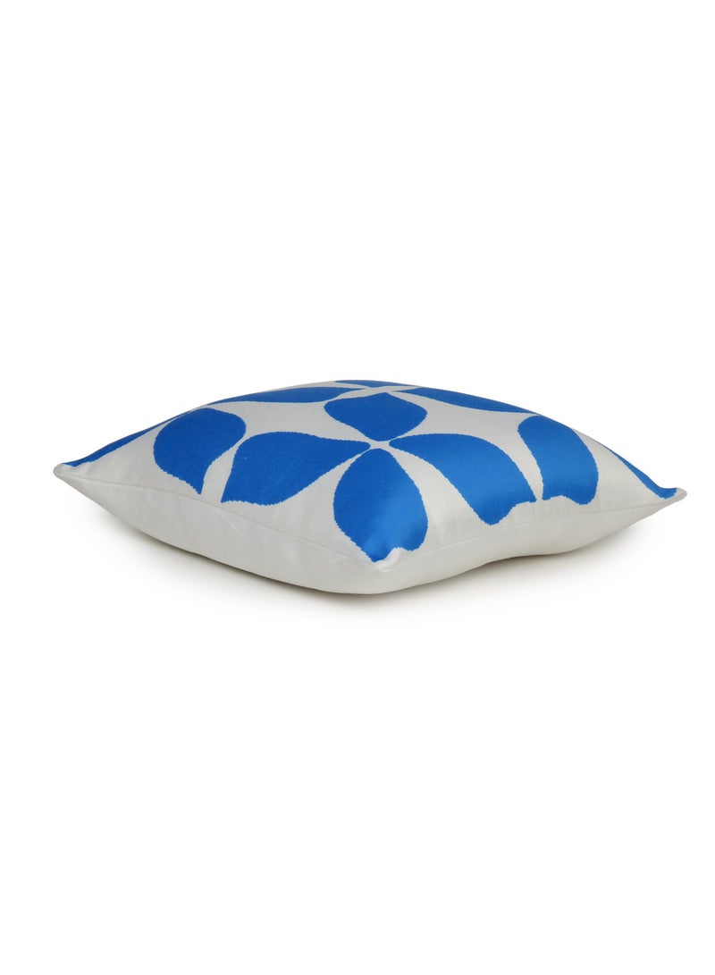 Oussum Floral Decorative Blue Throw Pillow Covers Set of 2 For Bed Room Office Home Sofa Home Decoration (16 X 16 Inch)  - Image 3