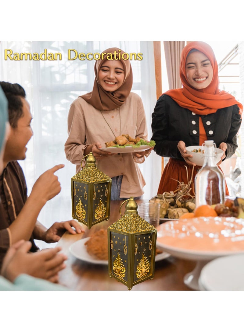 VUCATIN أضواء فوانيس رمضان، ديكورات رمضان، ديكورات العيد للمنزل، ديكورات عيد مبارك، هدايا عيد رمضان، ديكورات رمضان لطاولات الحفلات المنزلية، أضواء رمضان  - Image 4