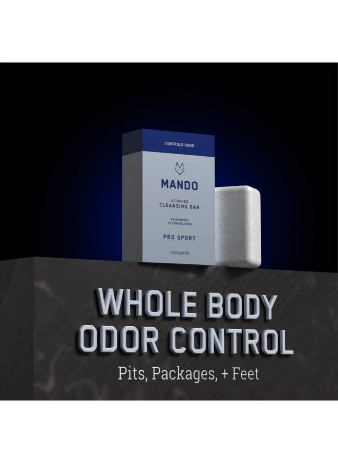 Mando - Acidified Cleansing Bar - 24-Hour Odor Control - Removes Odor Better Than Soap - Moisturizing Formula - Sls Free, Paraben Free - Safe For Sensitive Skin - Pro Sport - Image 1