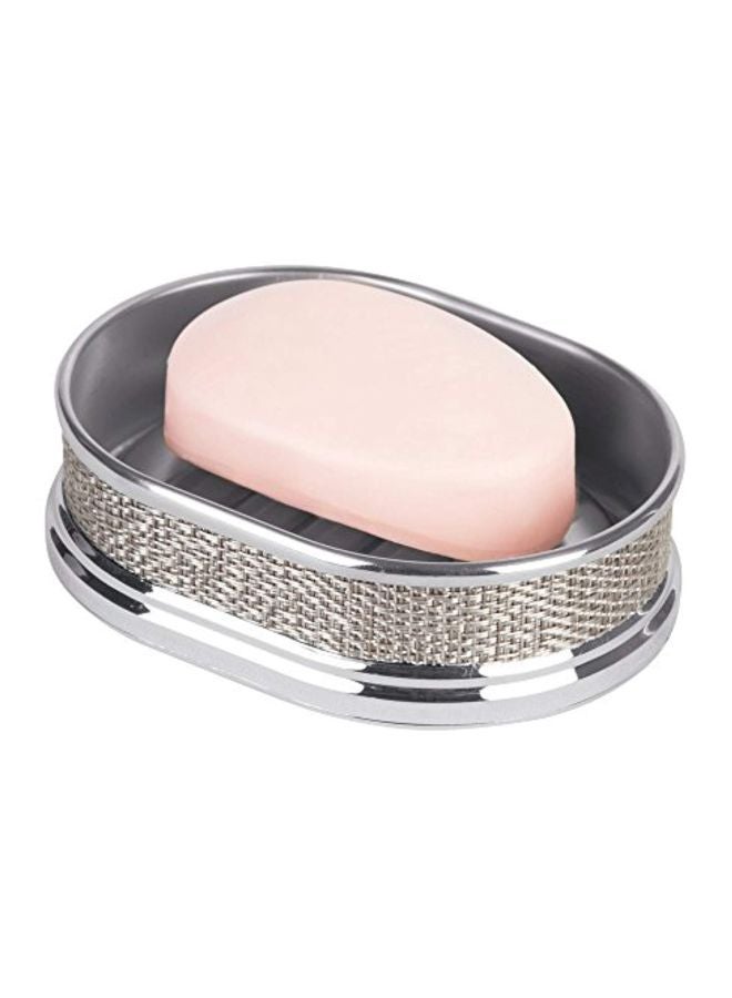 InterDesign Twillo Soap Dish Silver 5 x3.75x1.5inch - Image 3