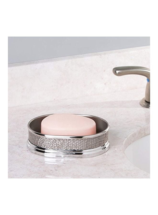 InterDesign Twillo Soap Dish Silver 5 x3.75x1.5inch - Image 2
