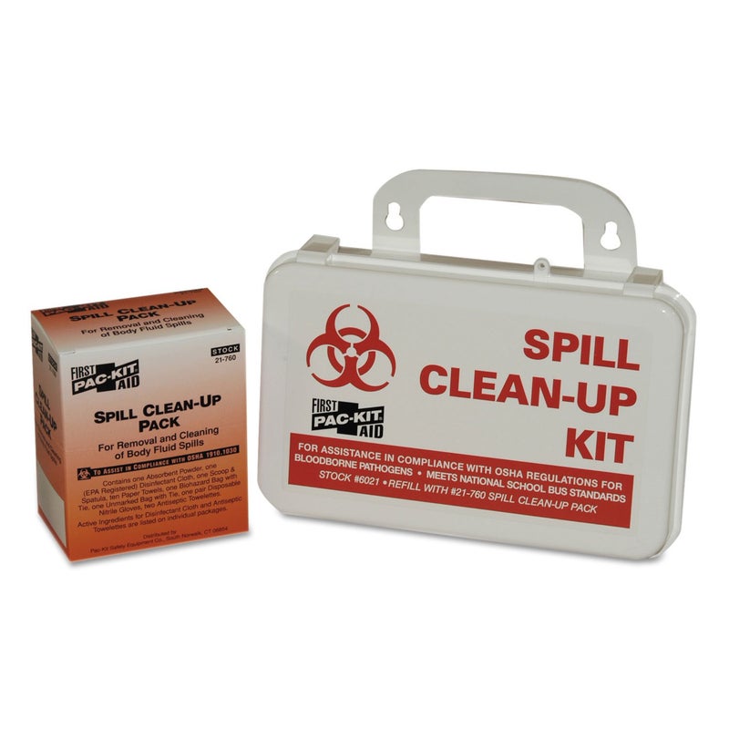 First Aid Only 6021 BBP Spill Cleanup Kit 7 12 x 4 12 x 2 34 White - Image 1