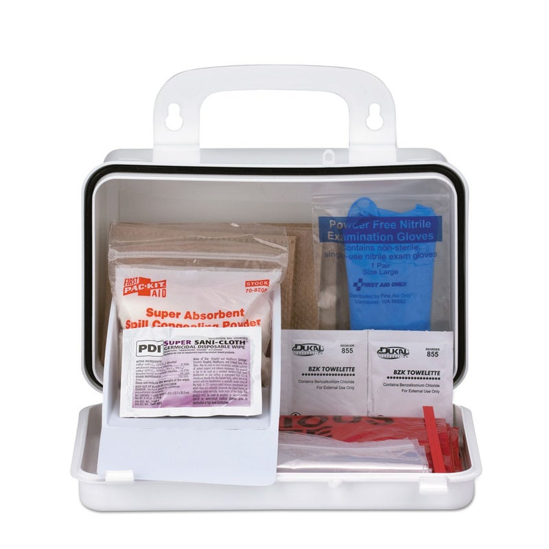 First Aid Only 6021 BBP Spill Cleanup Kit 7 12 x 4 12 x 2 34 White - Image 4