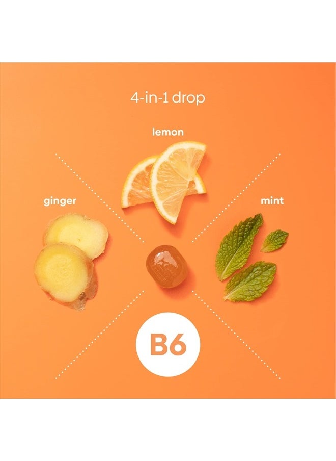 UpSpring - Stomach Settle Drops for Occasional Nausea Relief and Morning Sickness with Ginger, Lemon, Spearmint, and B6. Individually Wrapped Drops, 55 Ct(Packaging May Vary) - Image 1