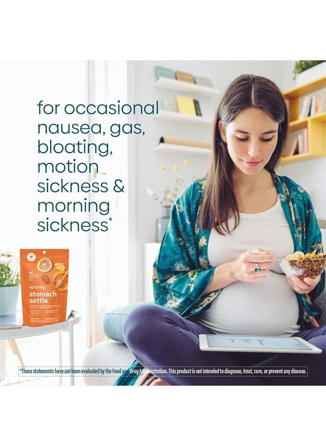 UpSpring - Stomach Settle Drops for Occasional Nausea Relief and Morning Sickness with Ginger, Lemon, Spearmint, and B6. Individually Wrapped Drops, 55 Ct(Packaging May Vary) - Image 1