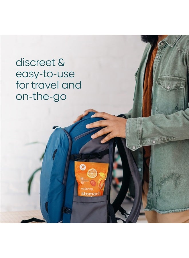UpSpring - Stomach Settle Drops for Occasional Nausea Relief and Morning Sickness with Ginger, Lemon, Spearmint, and B6. Individually Wrapped Drops, 55 Ct(Packaging May Vary) - Image 1