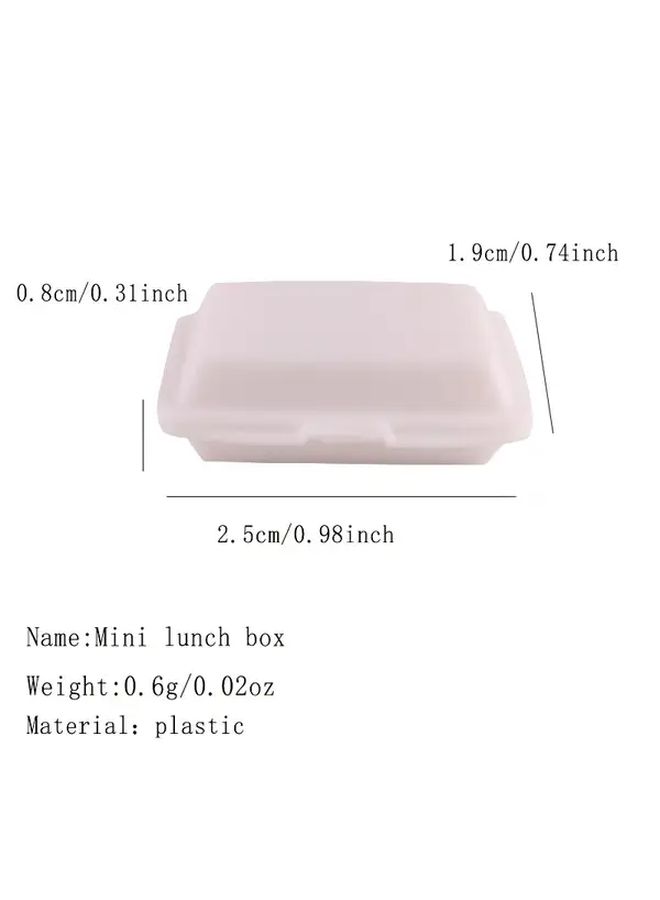 5pcs White Miniature Fast Food packaging Boxes Doll House Doll Accessory Storage Case - Image 3