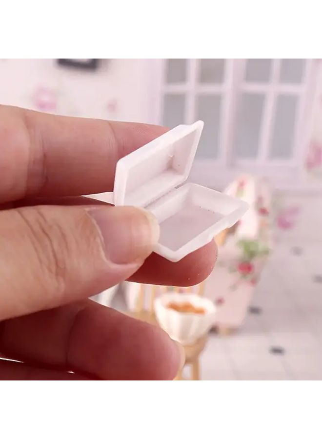 5pcs White Miniature Fast Food packaging Boxes Doll House Doll Accessory Storage Case - Image 4