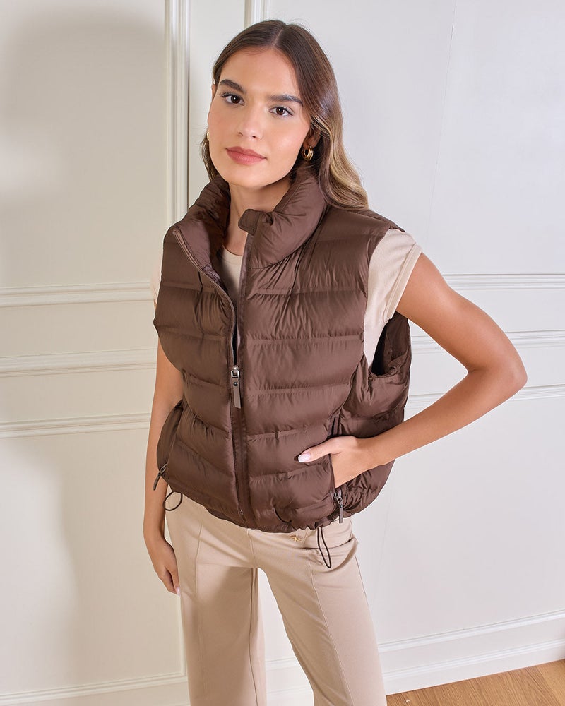 REDTAG Women Brown Padded Vest Jacket - Image 5