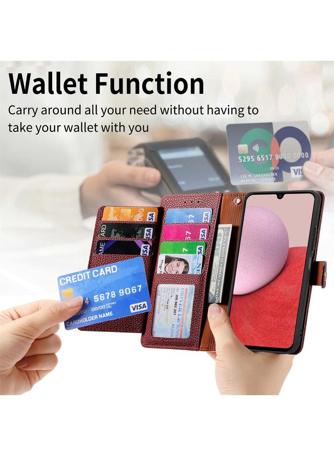 S-TOP Case For Samsung Galaxy A14 4G Love Zipper Lanyard Leather Phone Case - Image 4