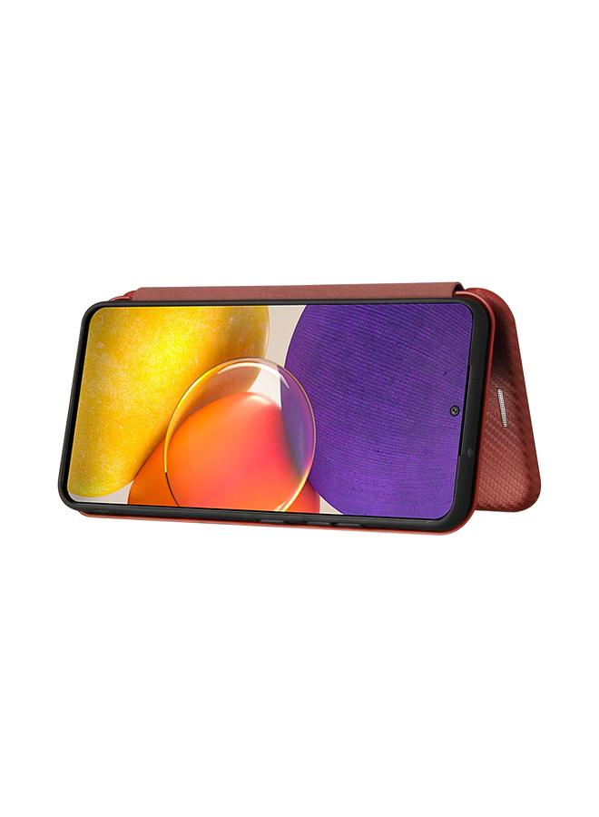 S-TOP Case For Samsung Galaxy A82 5G /Quantum 2 Carbon Fiber Texture Horizontal Flip TPU + PC + PU Leather Case with Card Slot - Image 4