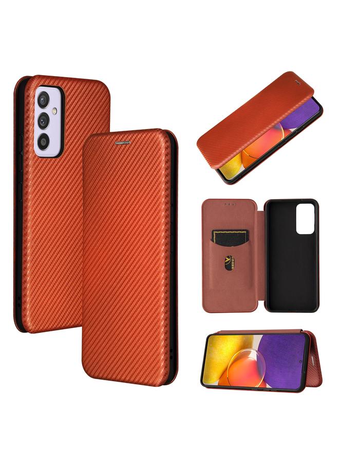 S-TOP Case For Samsung Galaxy A82 5G /Quantum 2 Carbon Fiber Texture Horizontal Flip TPU + PC + PU Leather Case with Card Slot - Image 1