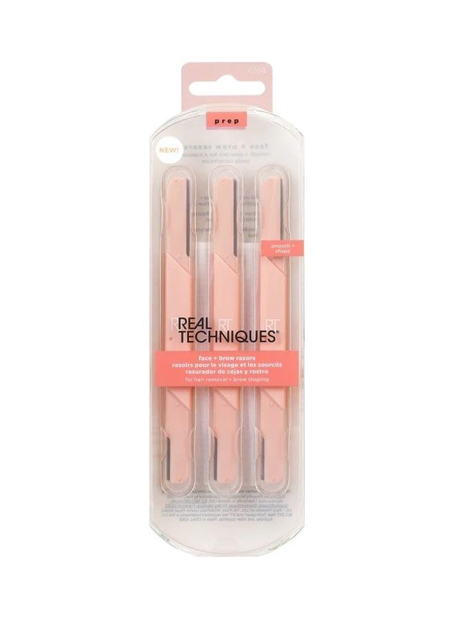 REAL TECHNIQUES Face & Brow Razors Multicolour 1.74grams - Image 2