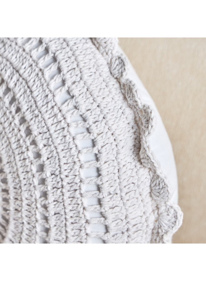 Home Box White Haven Velin Croatia Stripe Round Filled Cushion 40 x 40 cm - Image 2