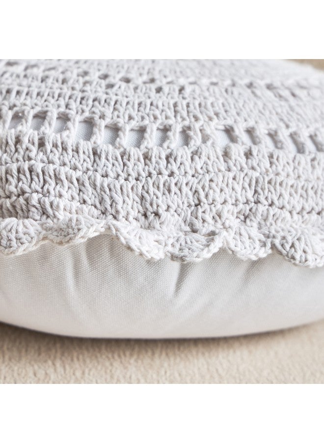 Home Box White Haven Velin Croatia Stripe Round Filled Cushion 40 x 40 cm - Image 3