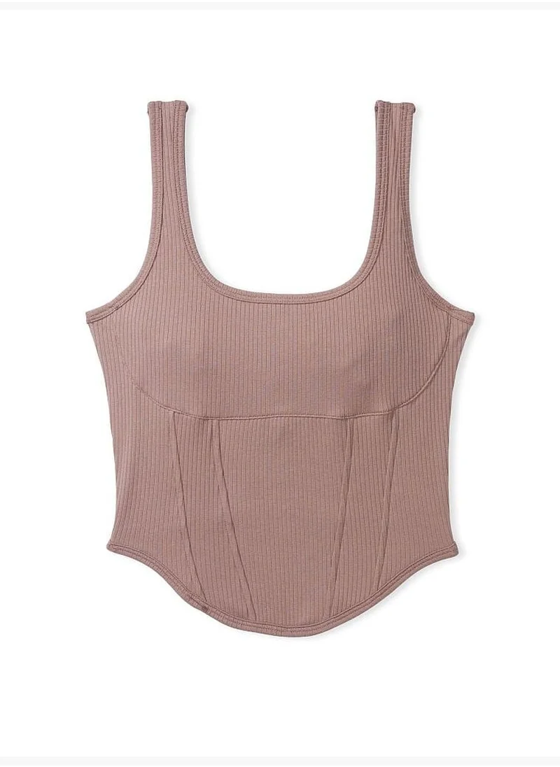 PINK Base Cotton Corset Top