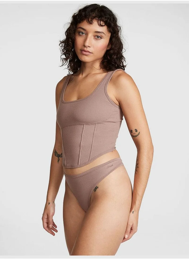PINK Base Cotton Corset Top